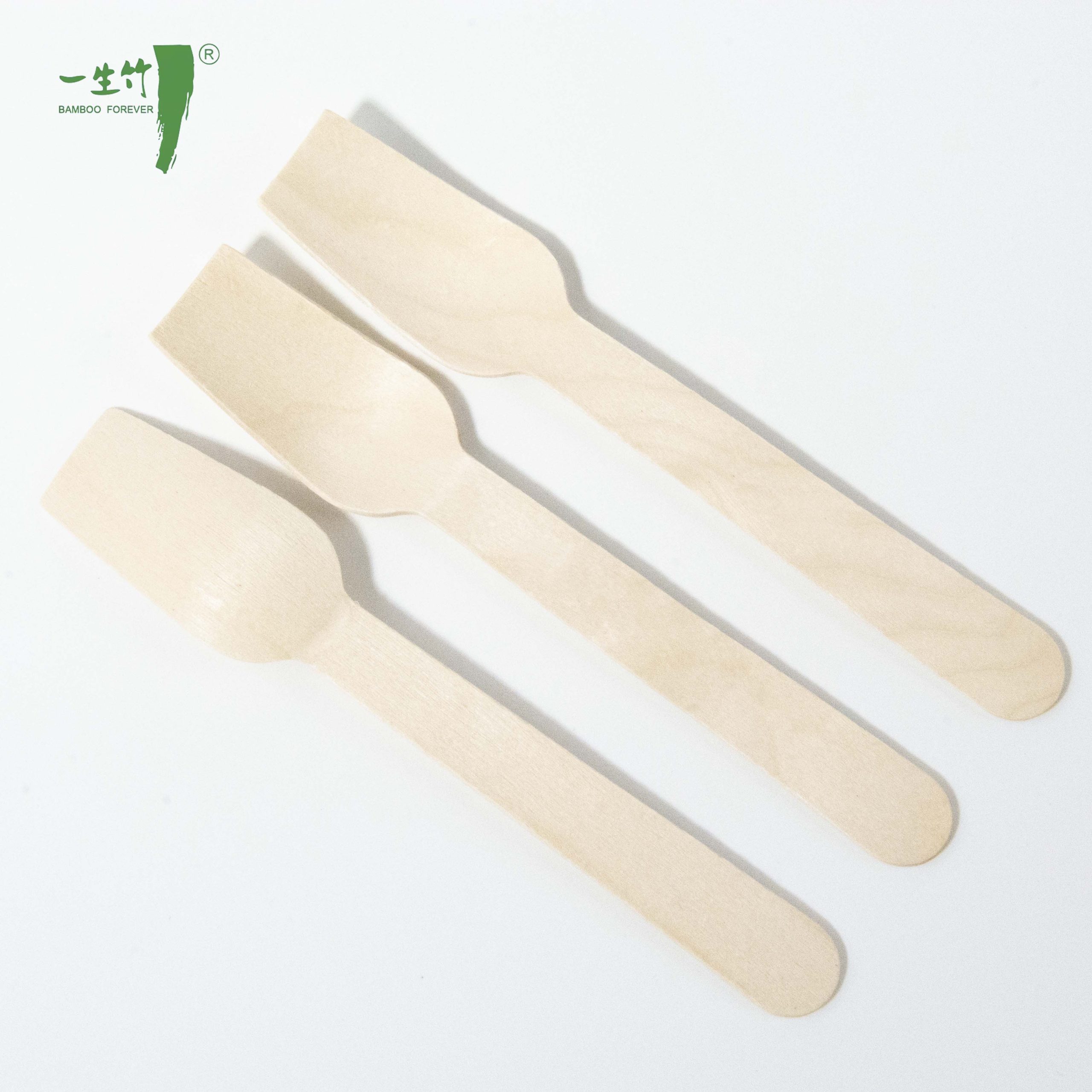 Supermarket-Grade Disposable Wooden Spoon Cutlery in Bulk for Parties