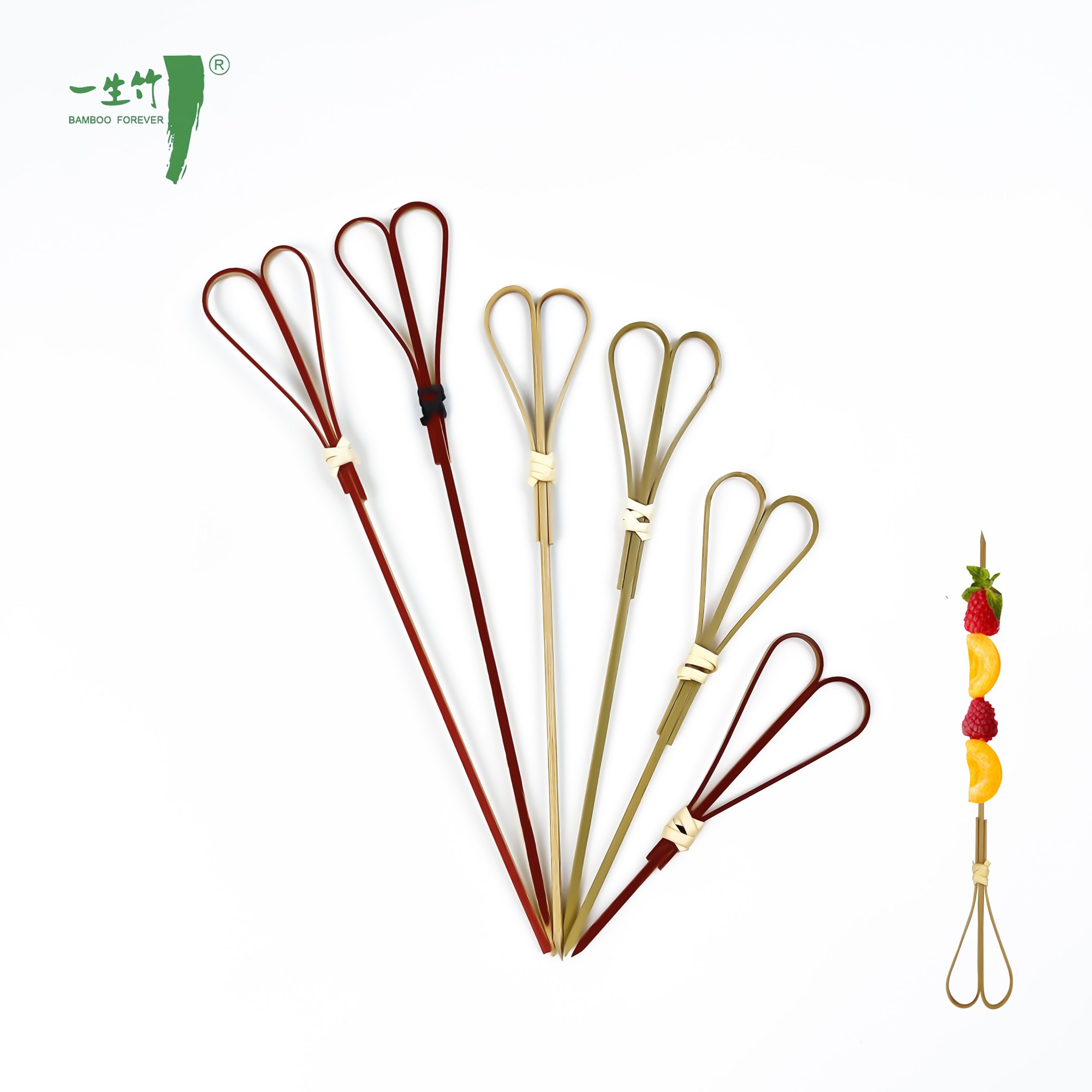 Biodegradable Natural Bamboo Disposable Bamboo Knot Skewers