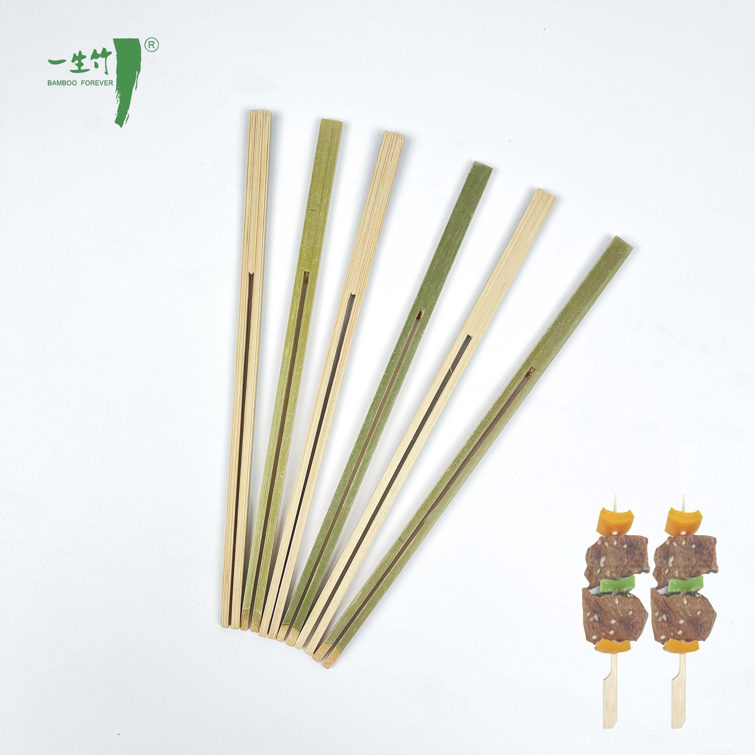 Disposable Natural Bamboo Skewer With Custom Logo BBQ
