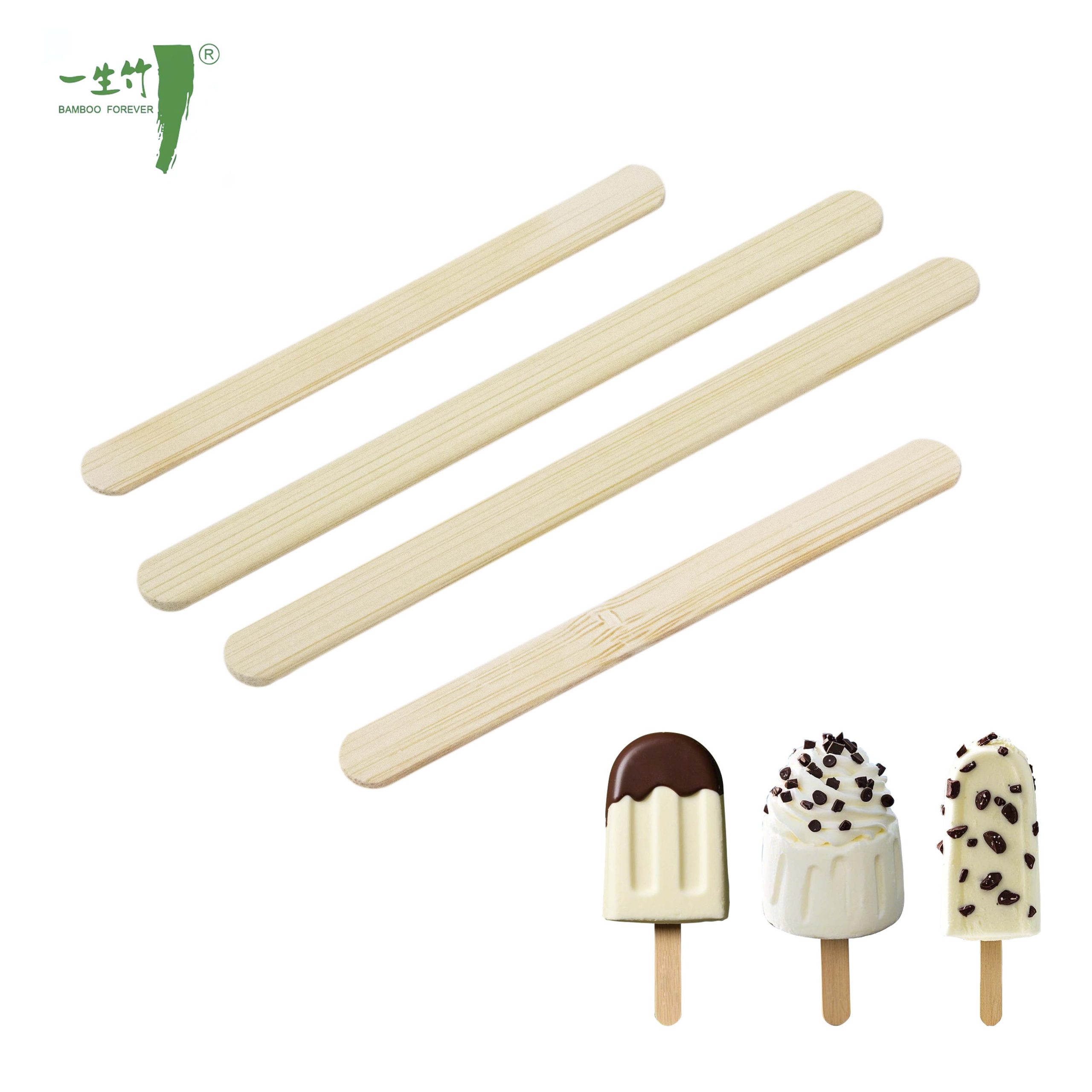Eco Friendly Disposable Ice Cream Stick Bamboo Popsicle Sticks